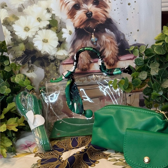 Green Handbag Set NWT - Picture 2 of 14